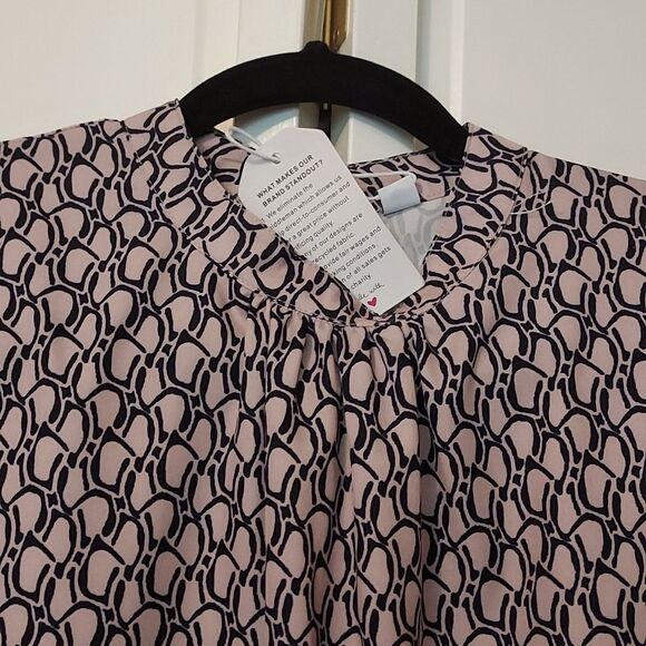 Pink and Black Dress print lightweight boho summer dress size m - Picture 10 of 10